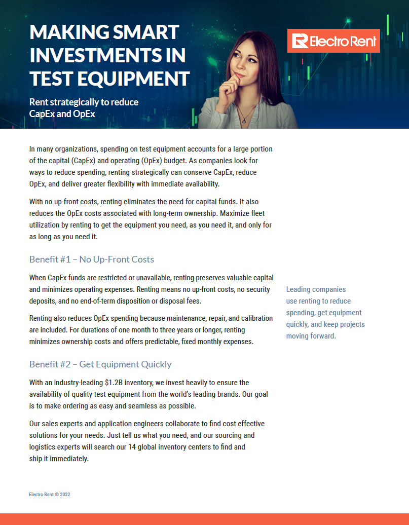 Making Smart Investments in Test Equipment, image