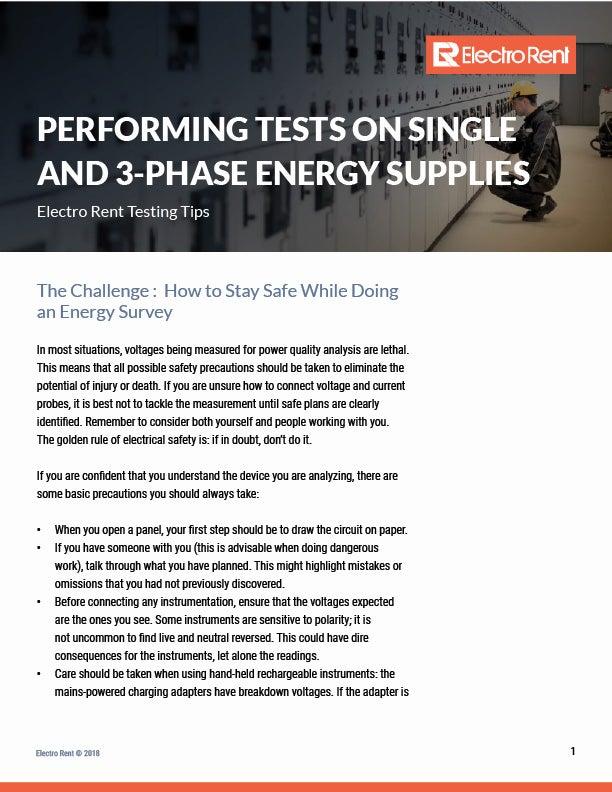 3-Phase Energy Supply Performing Tests, image