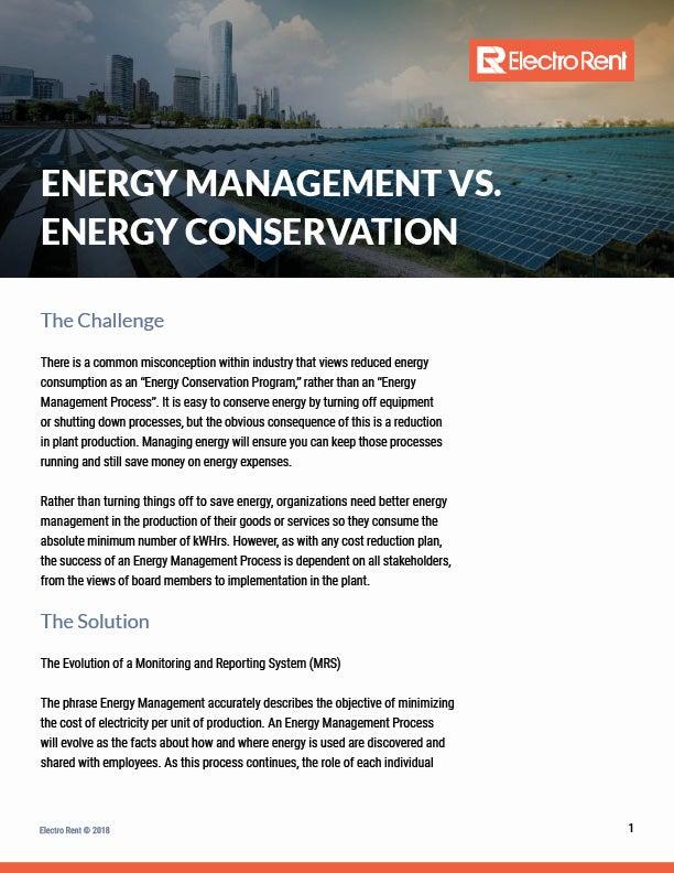 Energy Management vs Conservation, imagen