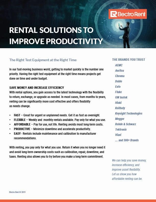 Rental Solutions Line Card to Improve Productivity, image
